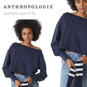 Anthropologie Wide-Neck Sweatshirt